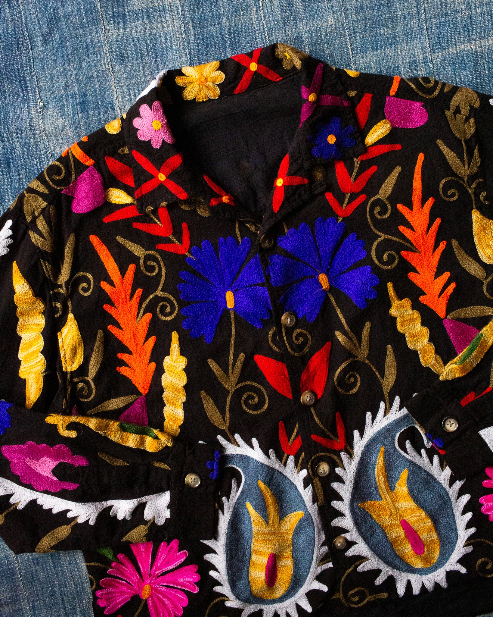 Black Embroidered Suzani Work Jacket