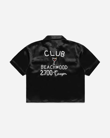 Club Beachwood タン アセテート ボウリング シャツ